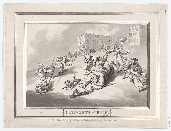 Thomas Rowlandson, Comforts of Bath, Plate 12