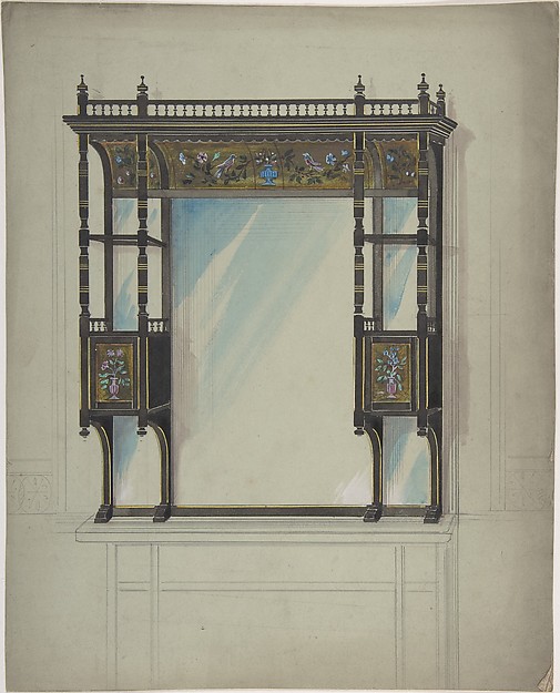 Anonymous, British, 19th century, Design for a Mirror over a Mantel