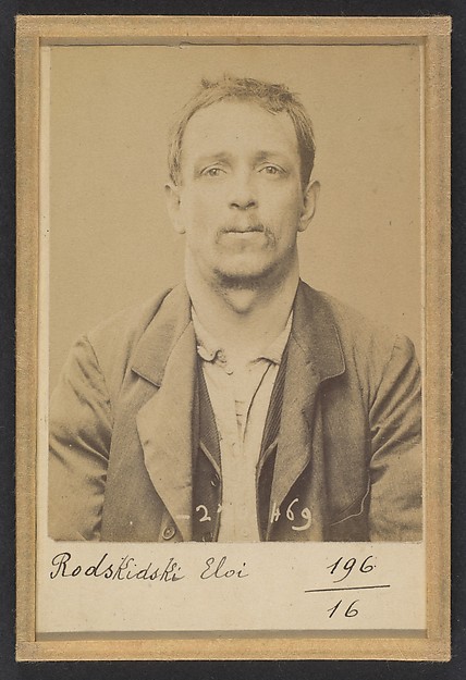 Alphonse Bertillon, Rodskidski. Eloi, Jean-Baptiste. 37 ans, né à Paris Xlle 13/12/56. Mécanicien. Anarchiste. 2/7/94