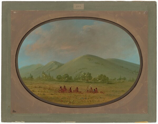 George Catlin, Nishnabotana Bluffs, Upper Missouri