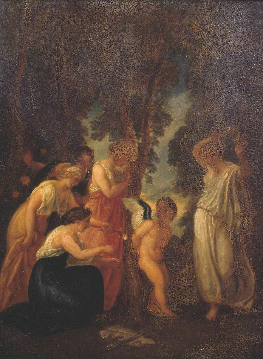 Thomas Stothard, Calypso with her Nymphs Caressing Cupid