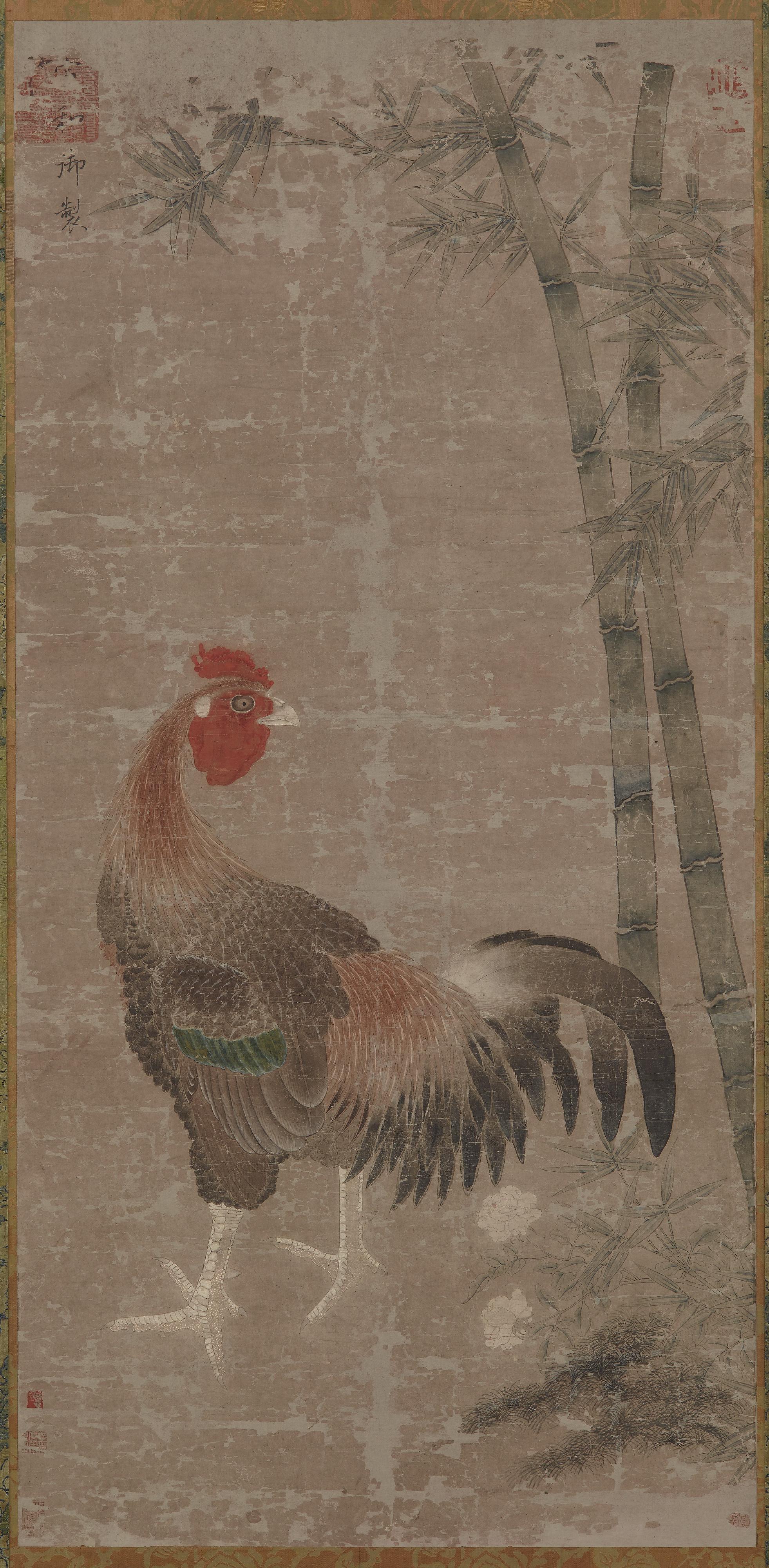Formerly attributed to Emperor Huizong, A cock and bamboos