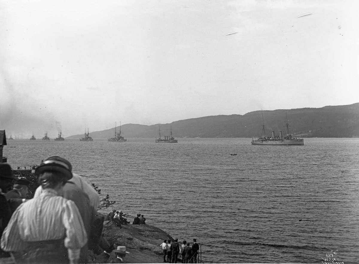 Anders Beer Wilse, Engelske eskadrens innseiling i Oslofjorden.