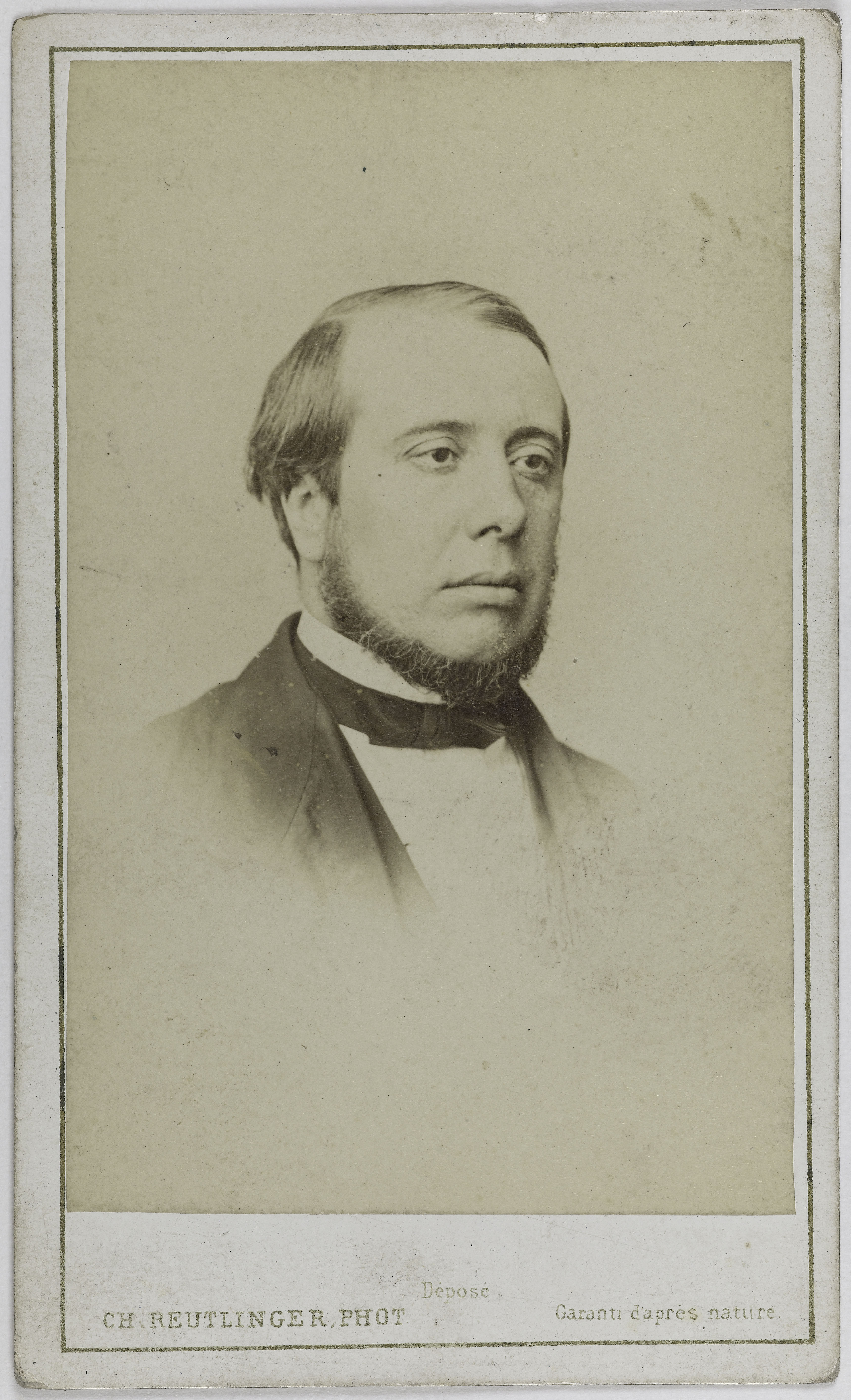 Charles Reutlinger, Portrait d'Edmond Dehault de Pressencé, (1824-1892), (pasteur protestant, homme politique)