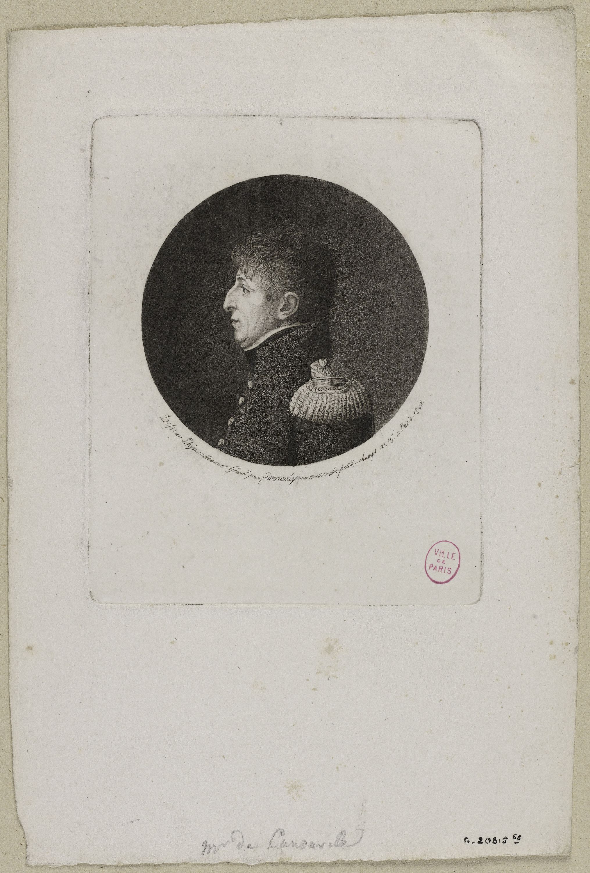 Edmé Quenedey, Portrait de Monsieur de Cansaville