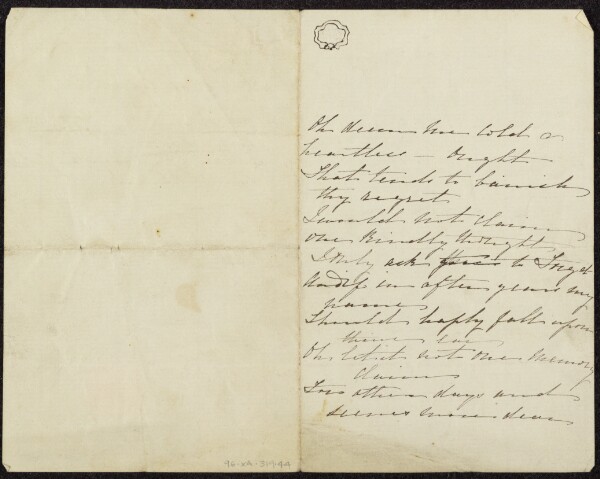 Unknown, [Letter or Poem]