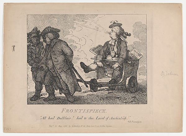 Thomas Rowlandson, Frontispiece (Picturesque Beauties of Boswell, Part the First)