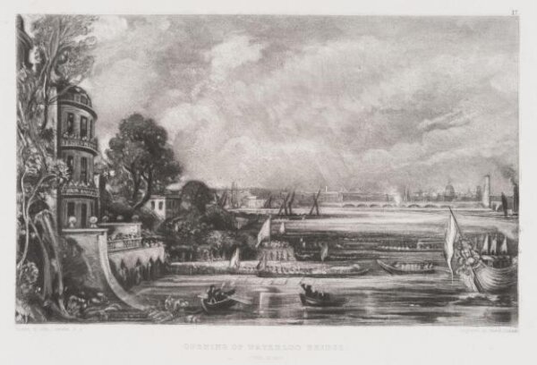 Constable, John RA, OPENING OF WATERLOO BRIDGE. JUNE. 18. 1817