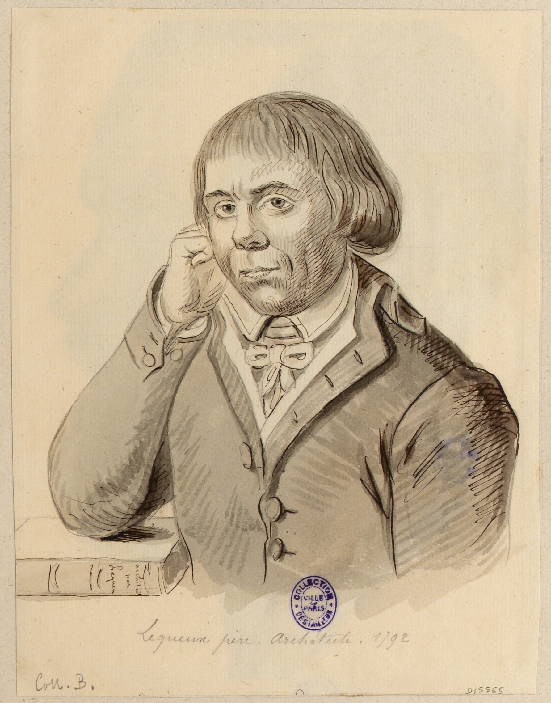 Anonyme, Portrait de l'architecte Jean-Jacques Lequeux, 1792 (le père)
