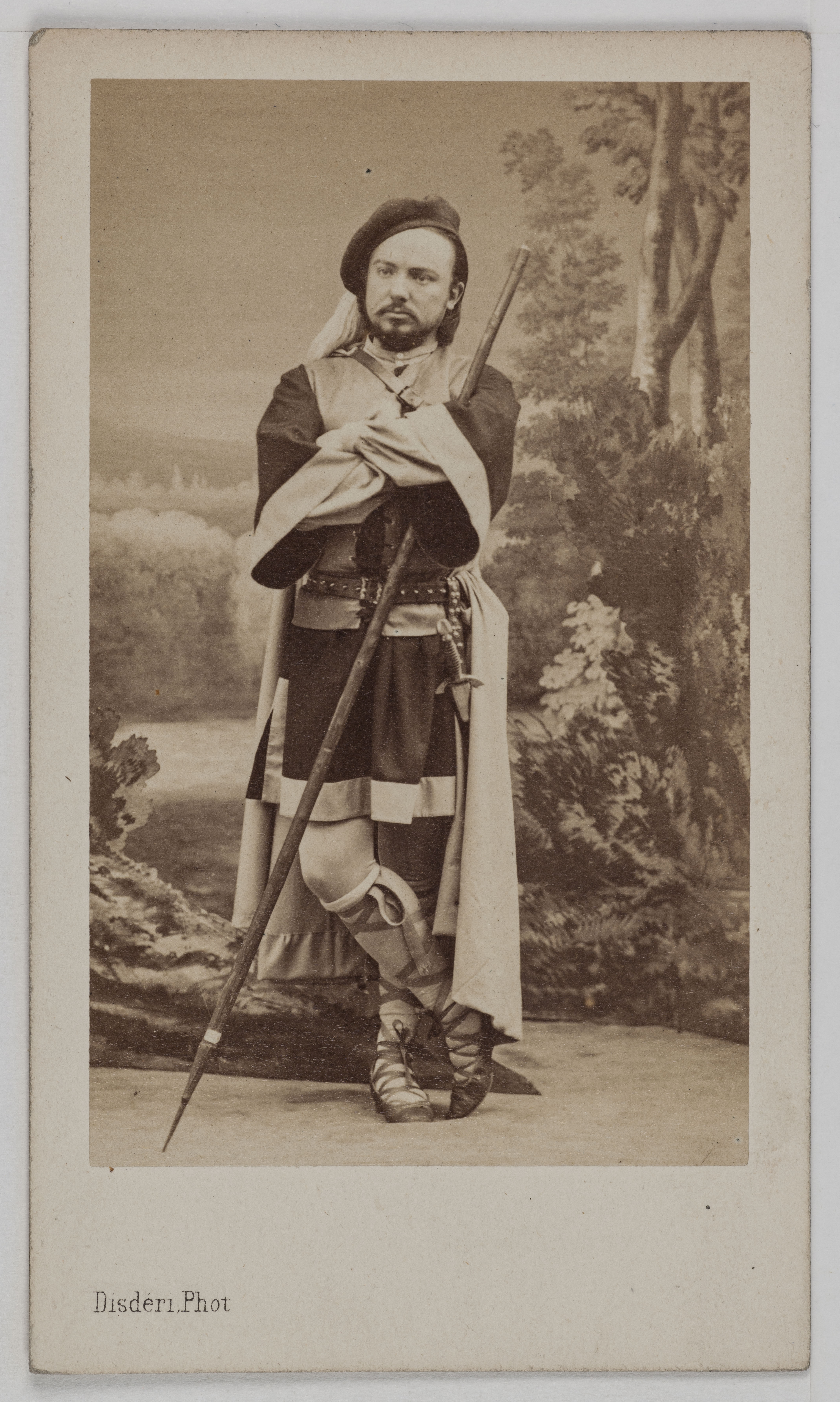 André-Adolphe-Eugène Disdéri, Portrait de Victor Alexandre Warot (1834-1906), ténor et professeur au Conservatoire.