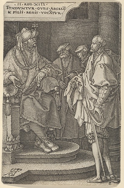 Heinrich Aldegrever, Absalom Inviting David and His Brothers