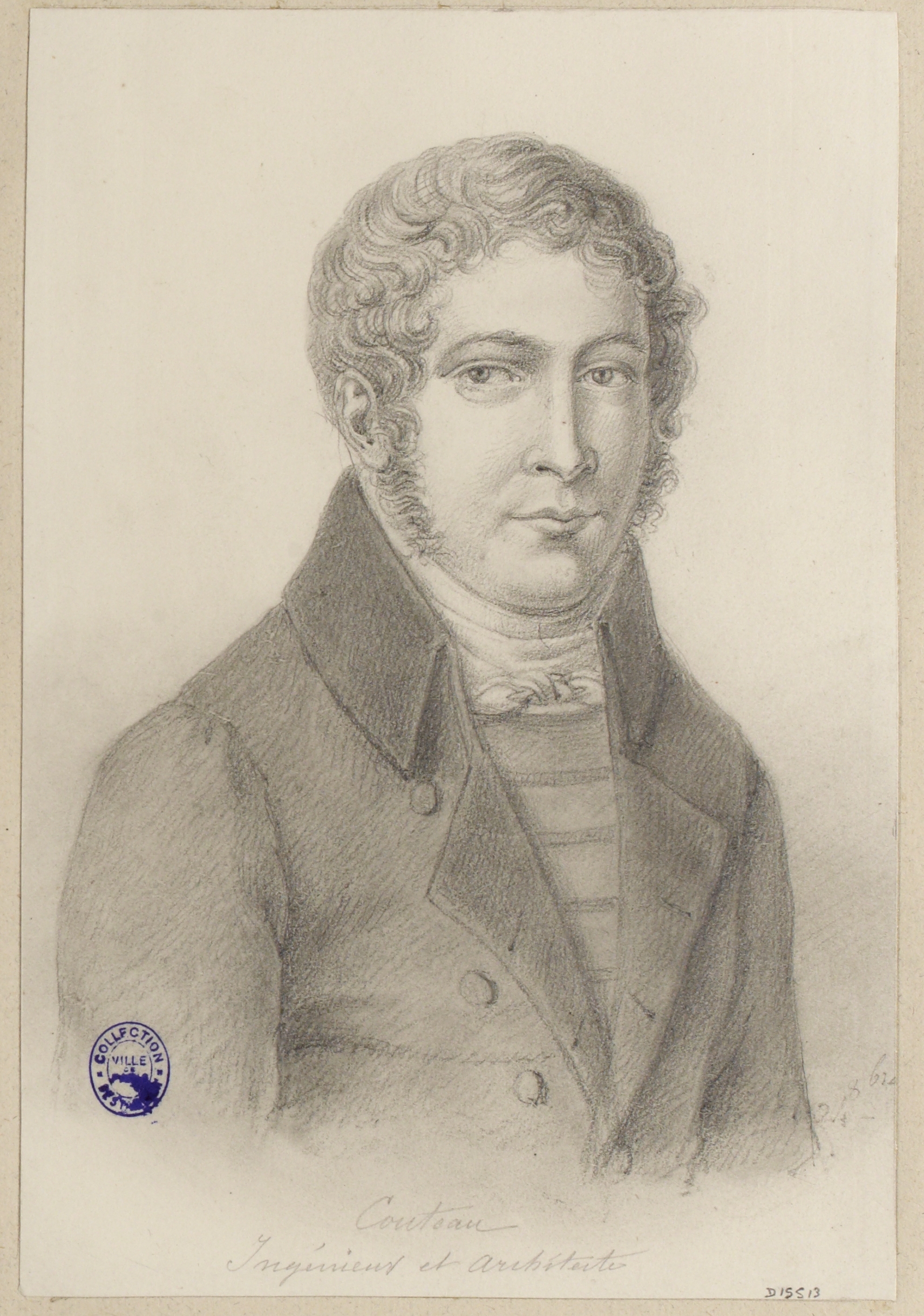 Anonyme, Portrait de Couteau, architecte et ingénieur