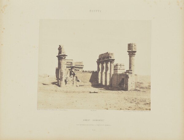 Félix Teynard, Erment (Hermonthis). Vue Générale des Ruines - Temple et Màmmisi