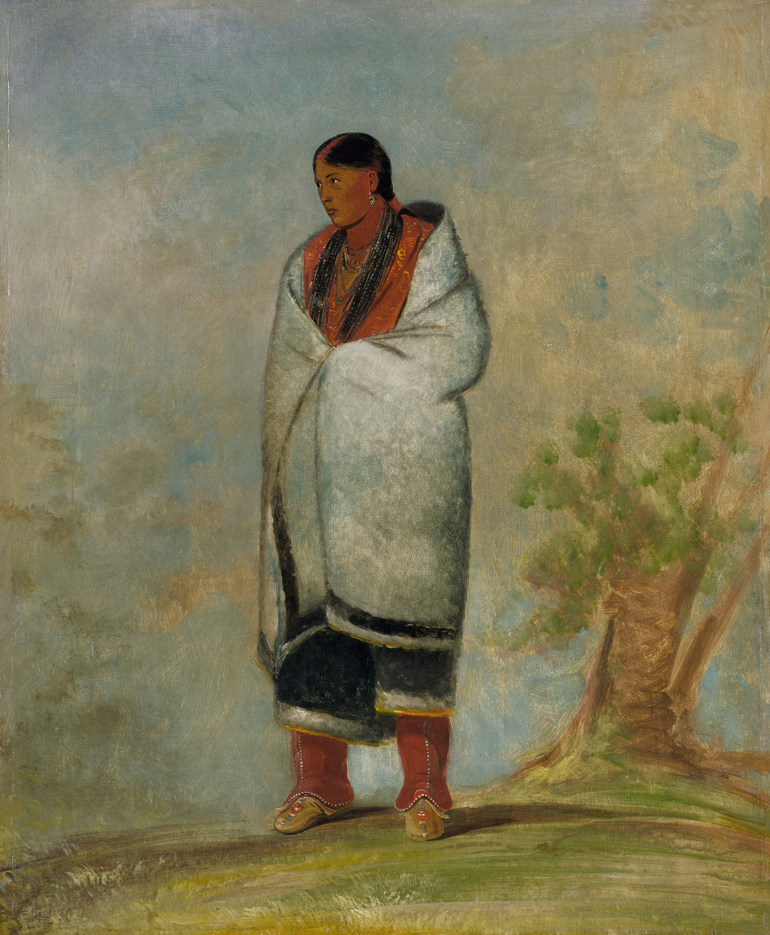 George Catlin, Wa-quóth-e-qua, The Buck's Wife, Wife of the Whale