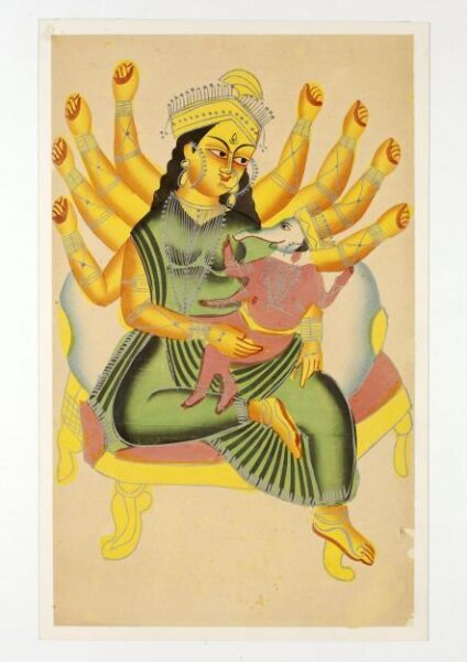 Unknown, Durga and Ganesha