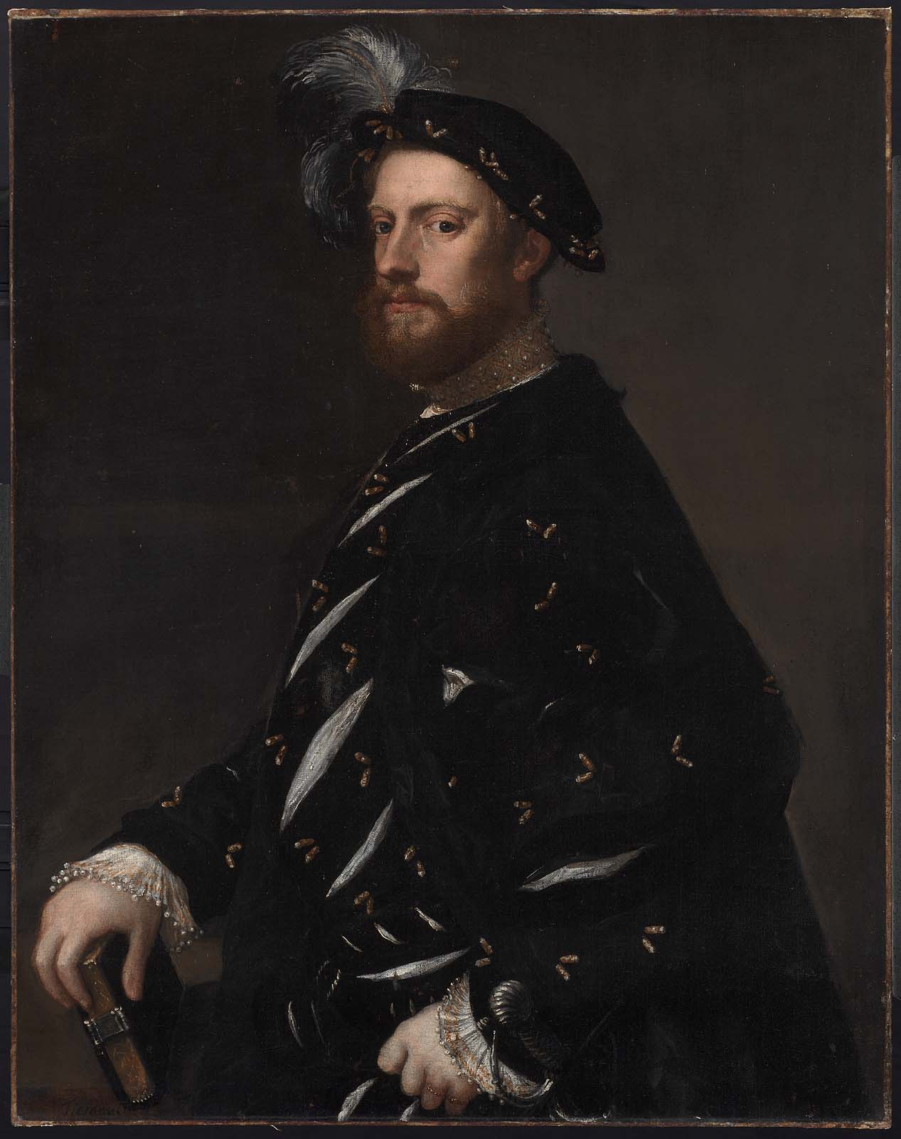 Titian, Portrait of a Man Holding a Book