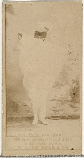 W. Duke, Sons & Co., Ruth Stetson, from the Actors and Actresses series (N145-7) issued by Duke Sons & Co. to promote Duke Cigarettes