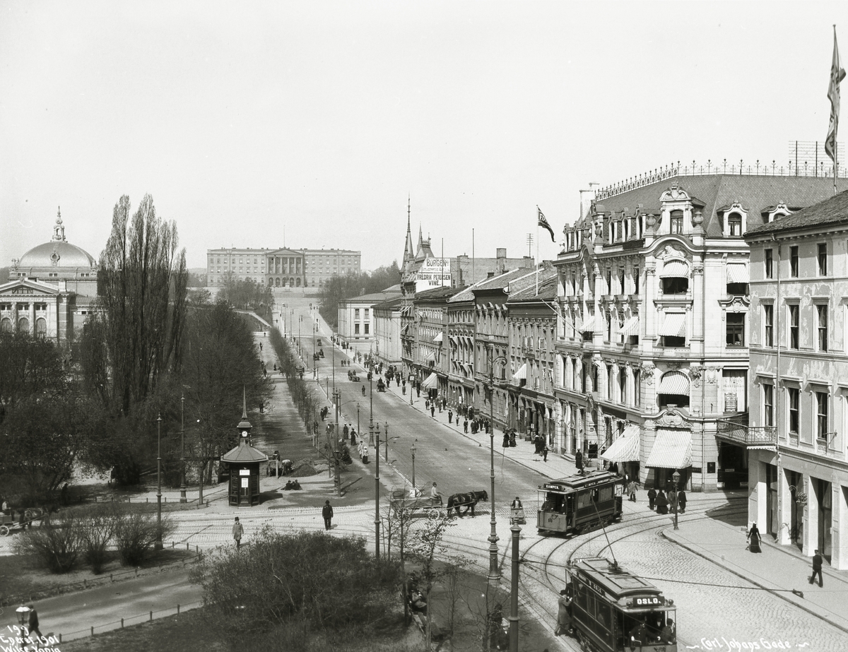 Anders Beer Wilse, Prot: Karl Johans gate mot Slottet Feb.1901