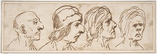 Pier Francesco Mola, Four Caricatured Heads