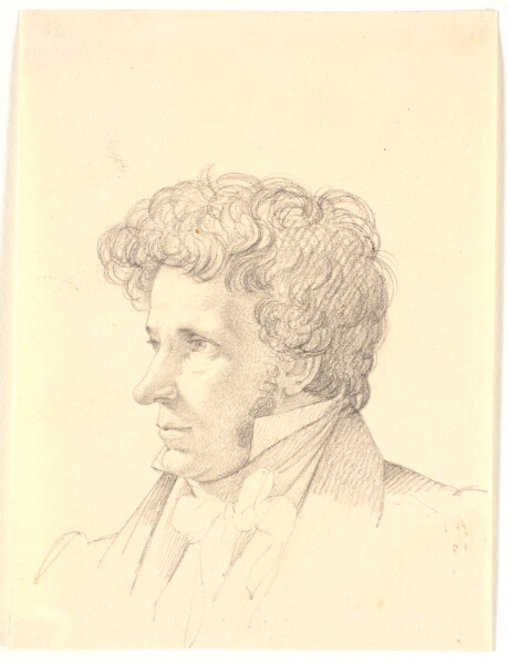 Wilhelm Bendz, Mandsportræt. Profil til venstre