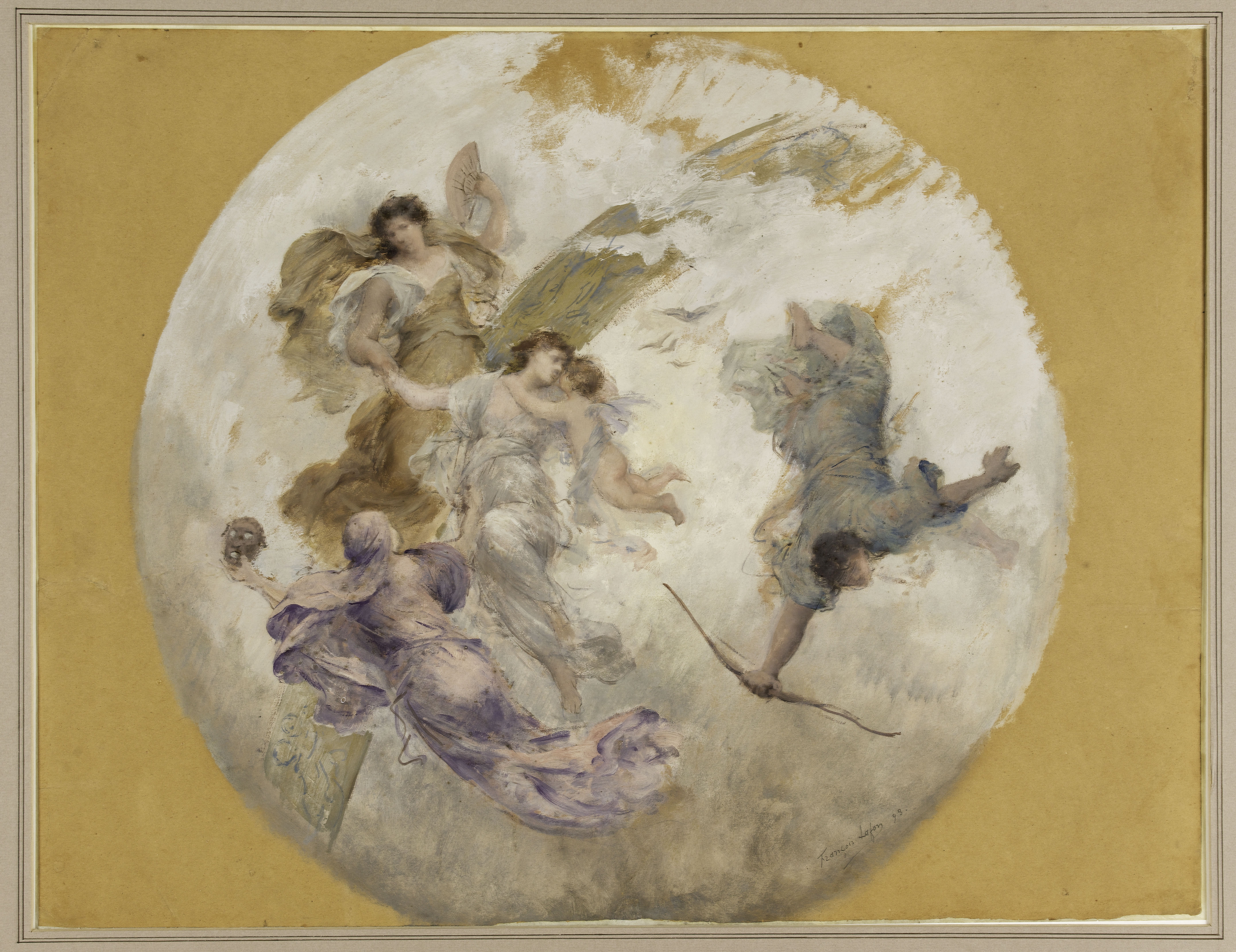 François Lafon, Esquisse pour la salle à manger de l'Hôtel de Ville de Paris : allégorie (plafond)