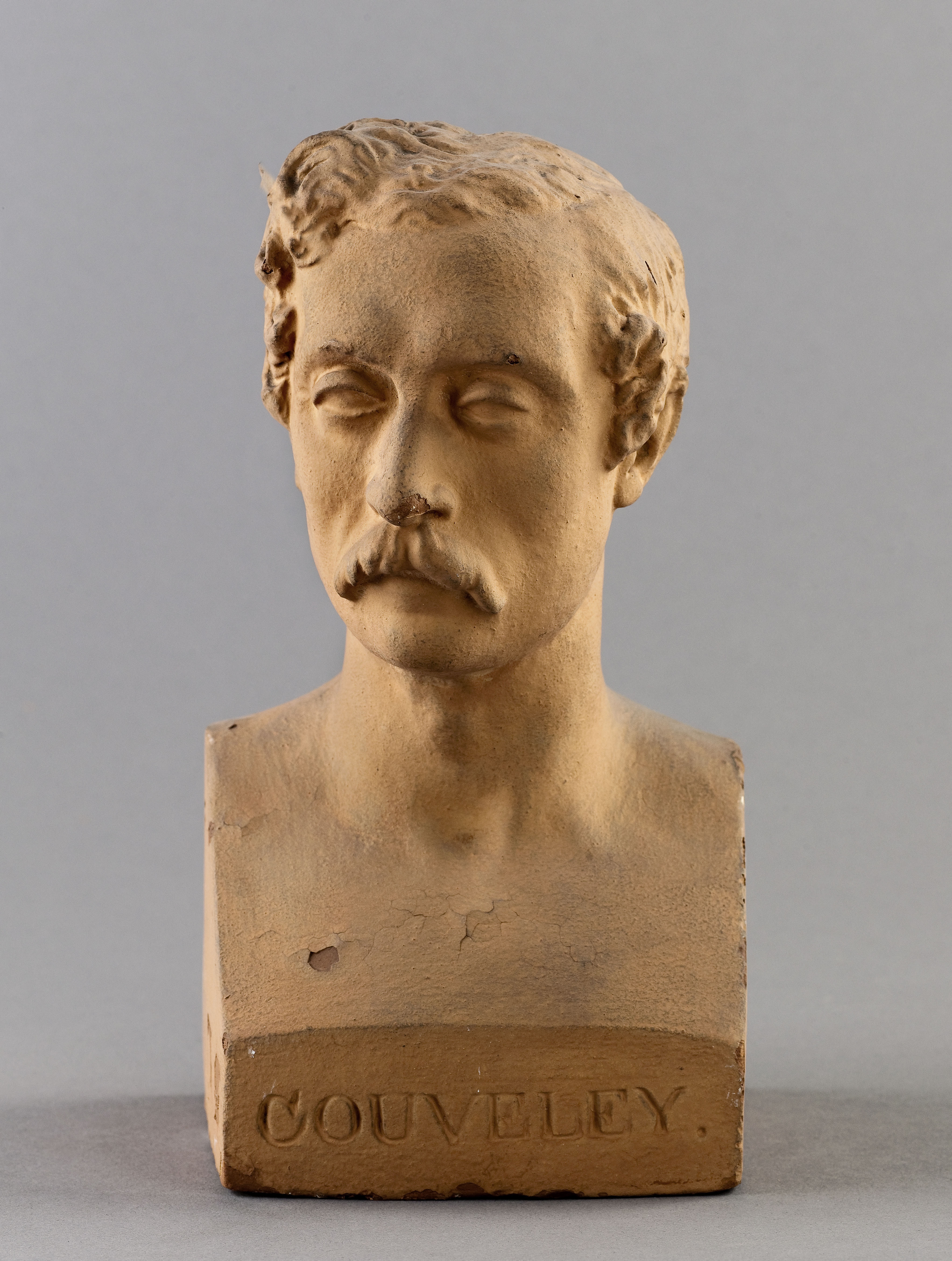 Jean Pierre Dantan, Portrait sérieux d'Adolphe-Hippolyte Couvelet dit Couveley (1802-1867), peintre et conservateur du Musée du Hâvre