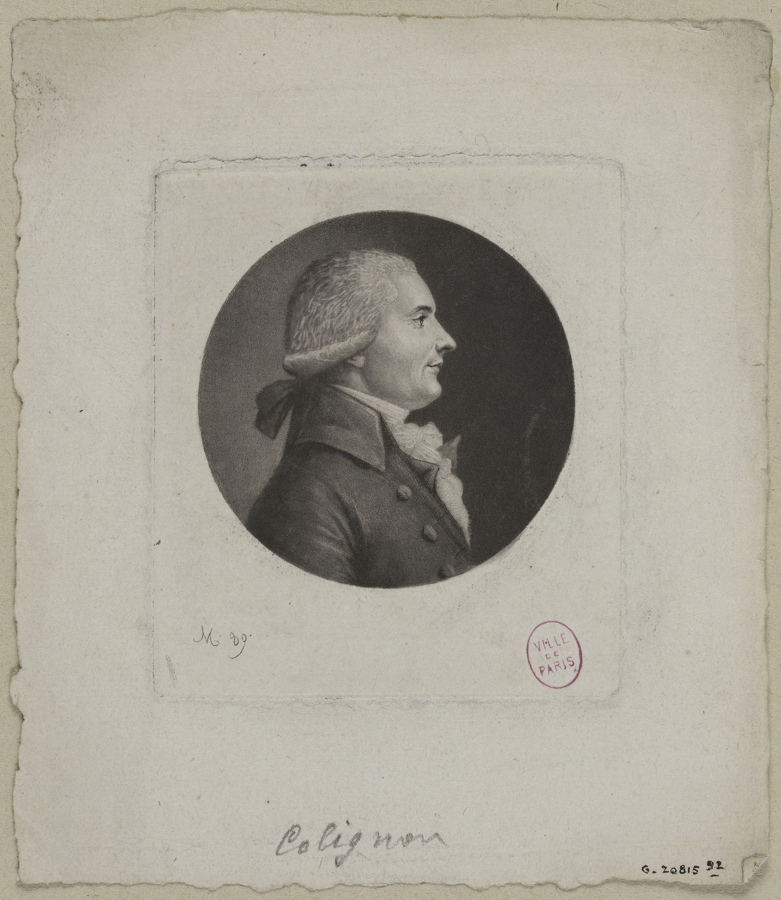 Edmé Quenedey, Portrait de Monsieur Colignon