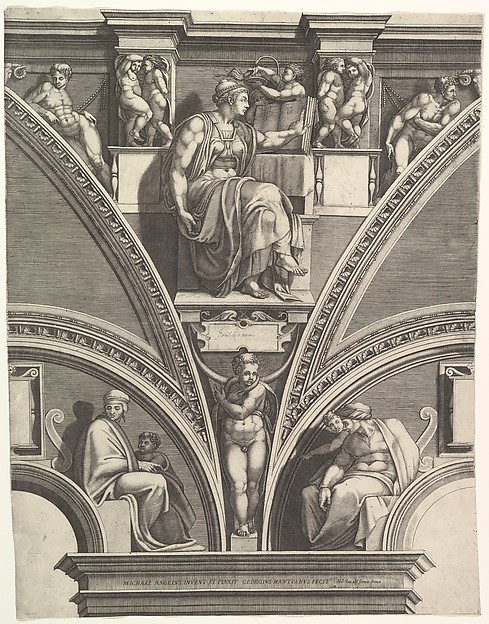 Giorgio Ghisi, The Eritrean Sibyl; from the series of Prophets and Sibyls in the Sistine Chapel