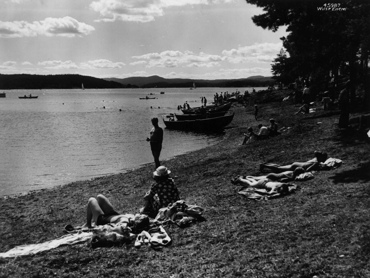 Anders Beer Wilse, Friluftsliv/Sport, bading, sommer.