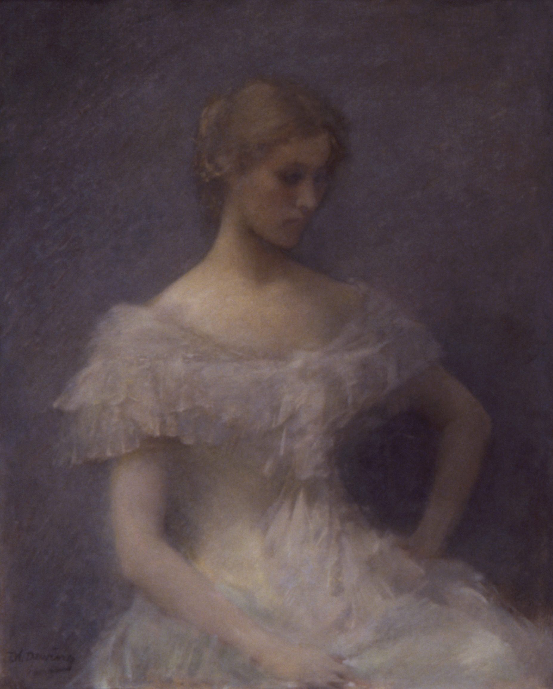 Thomas Wilmer Dewing, Young Girl Seated