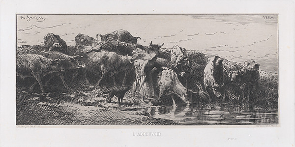 Charles Jacque, The Watering Hole