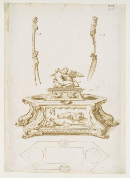 Unknown, Designs for a salt-cellar and a spoon and fork