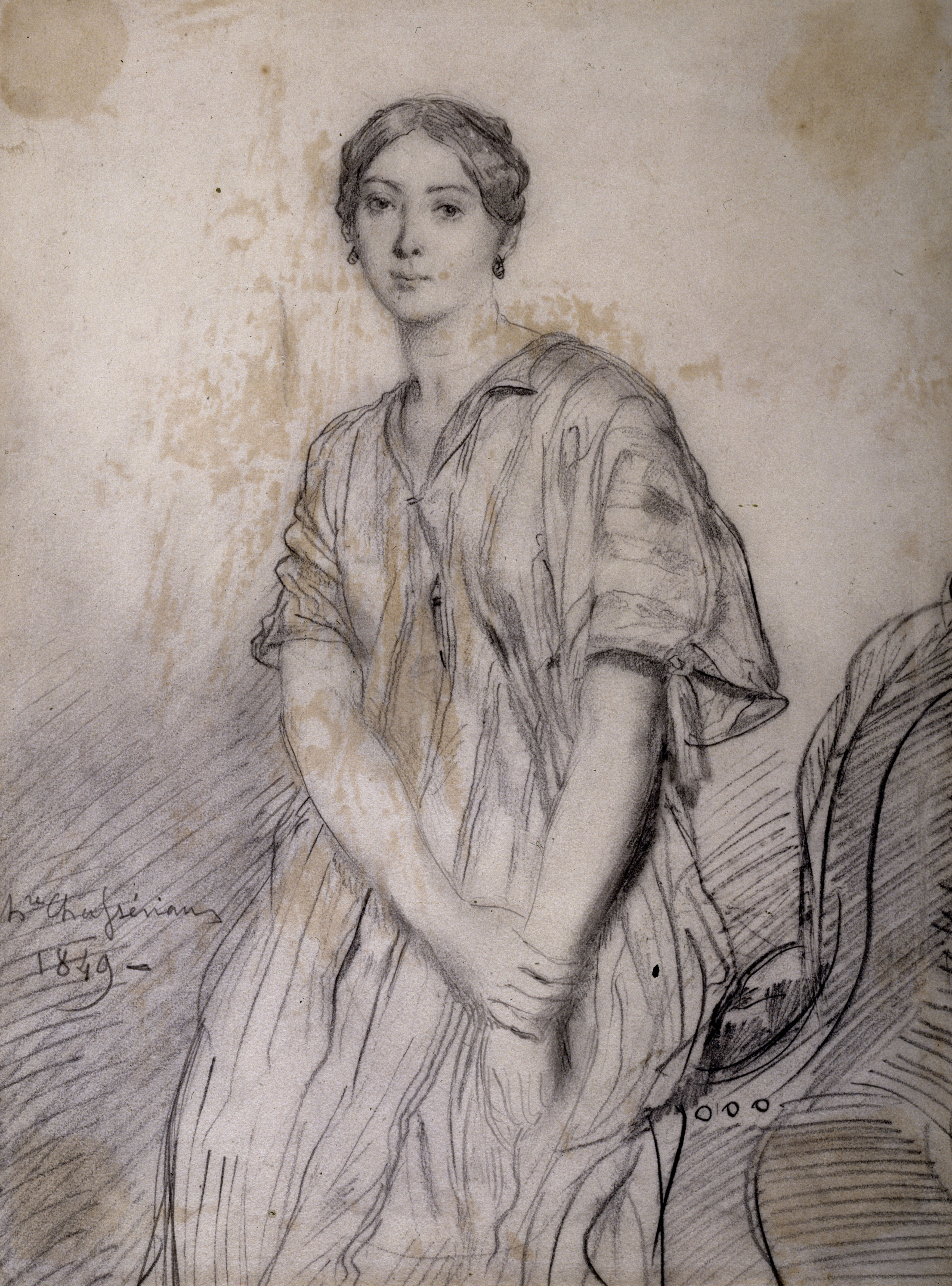Théodore Chassériau, Portrait d'Alice Ozy (Julie, Justine Pilloy), actrice (1820-1893)