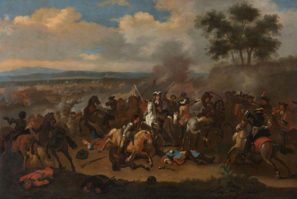 Jan van Huchtenburg, The Battle of the Boyne, Ireland, between Kings James II and William III, 12 July 1690