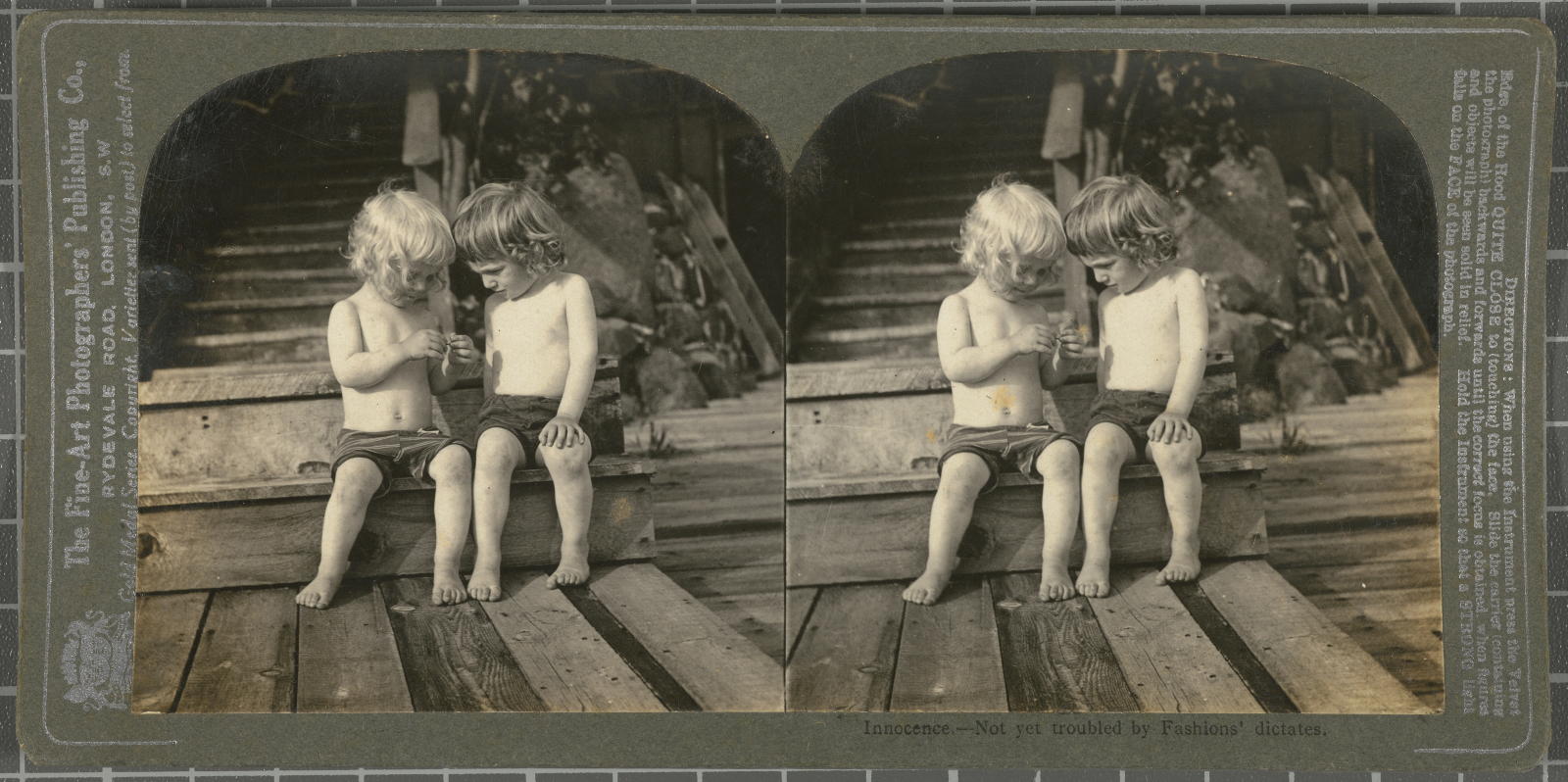 Desconegut, Innose - Not yet troubled by Fashions' dictates. Fine-Art Photog. Publish. Co.