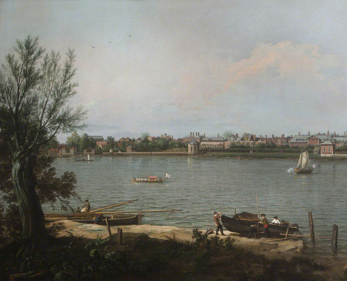 Canaletto, Chelsea from the Thames at Battersea Reach