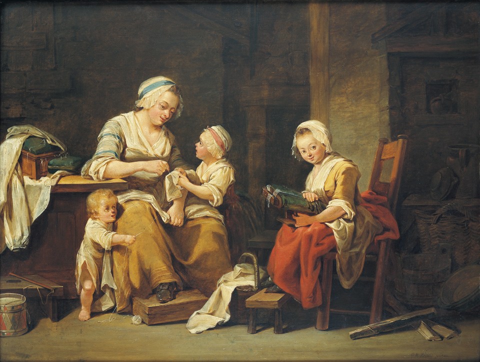 Georg Melchior Kraus, Die Handarbeitsstunde