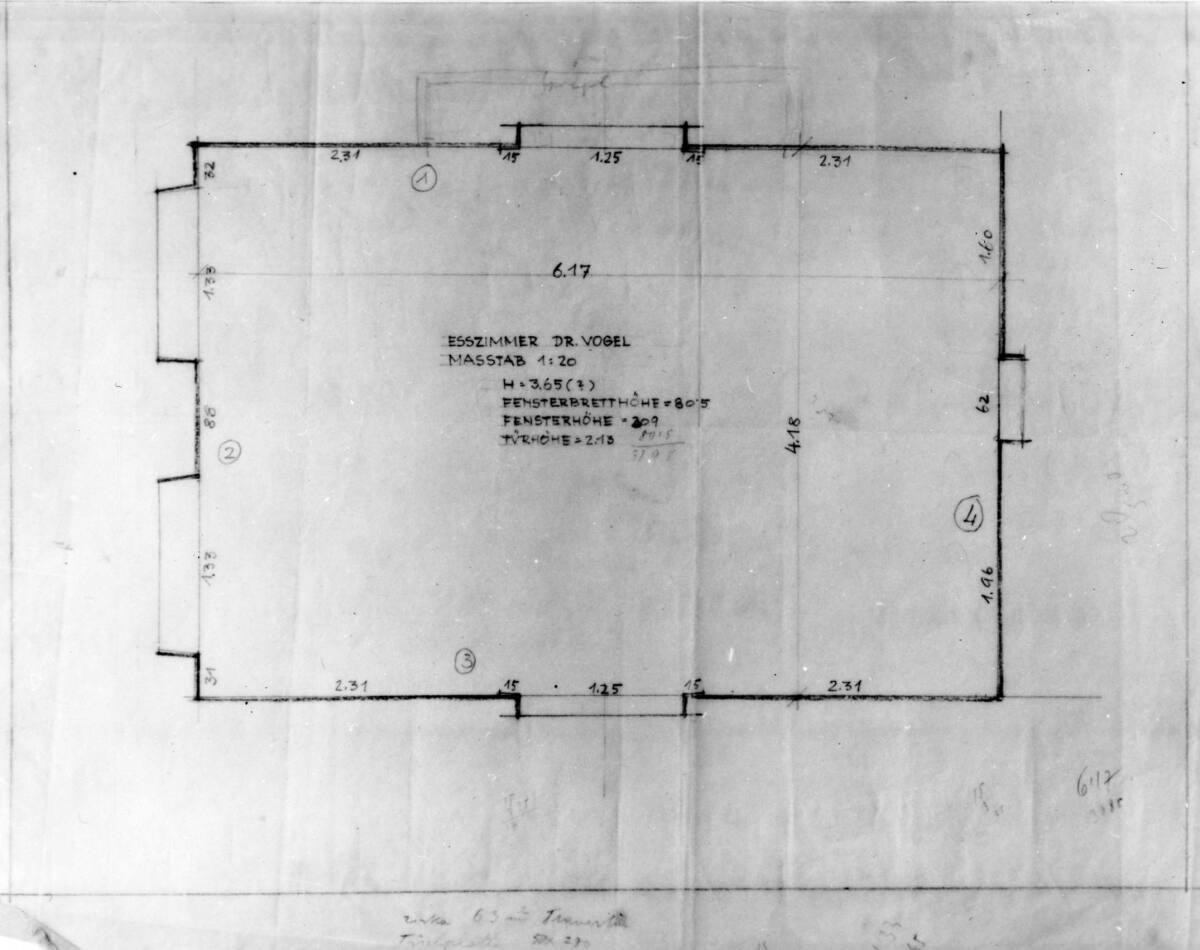 Anonym, Wohnung Dr. Vogel, Esszimmer, Grundriss