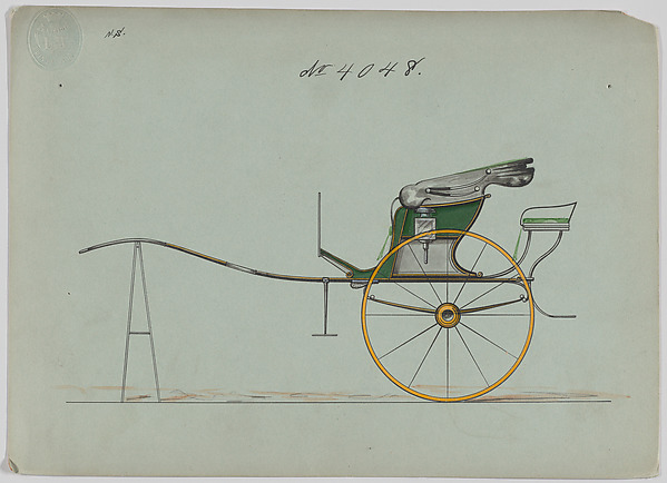 Brewster & Co., Design for Dog Cart or 2 Wheeler, no. 4048
