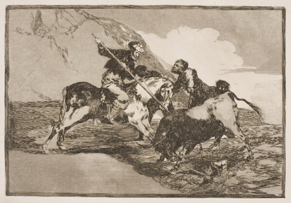 Francisco de Goya, Den måde, hvorpå de gamle spaniere til hest jagede tyre på sletten.