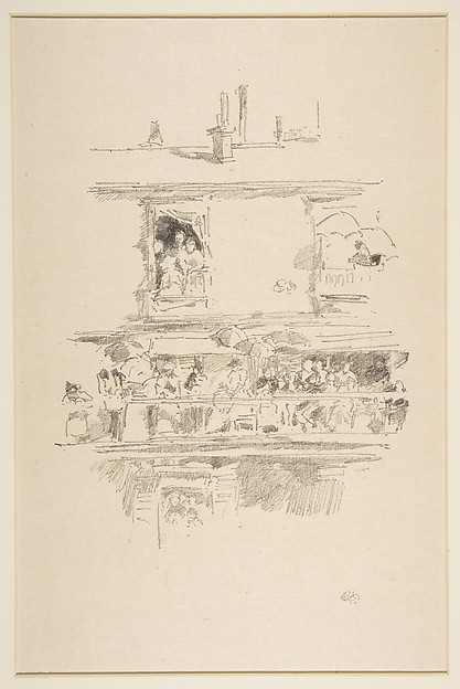 James McNeill Whistler, The Long Balcony (Paris Windows, The Long Balcony)