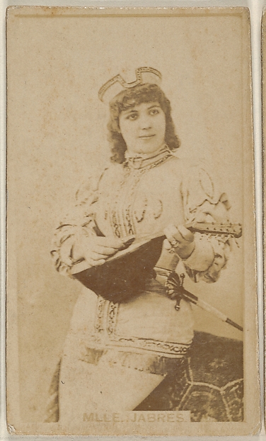 Allen & Ginter, Mlle. Jabres, from the Actors and Actresses series (N45, Type 8) for Virginia Brights Cigarettes