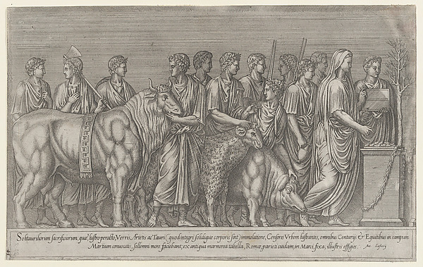 Anonymous, Sacrifice on the Campus Martius, from "Speculum Romanae Magnificentiae"