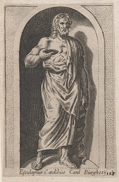 Anonymous, Esculapius (Esculapius in aedibus Card. Burghesij), from "Speculum Romanae Magnificentiae"