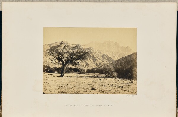 Francis Frith, Mount Serbal, from the Wadee Feyran