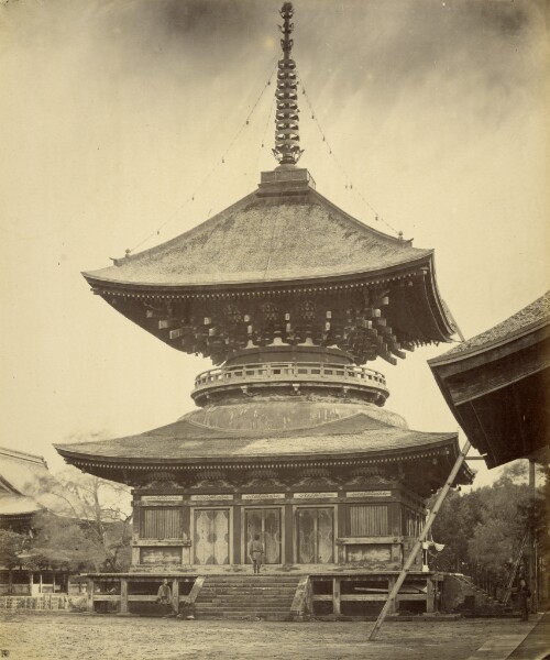 Felice Beato, [Single-storied Pagoda, Hachiman Shrine, Kamakura]