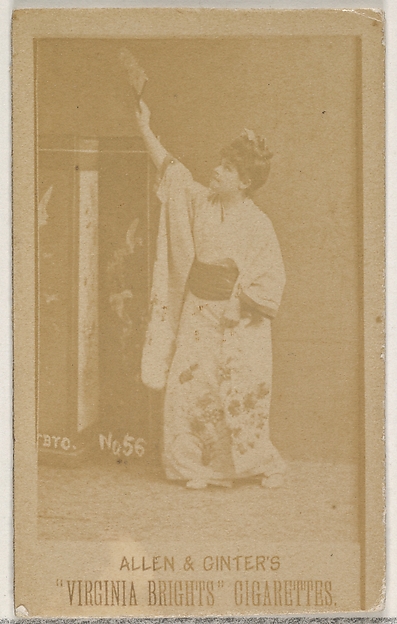 Allen & Ginter, Card 56, from the Actors and Actresses series (N45, Type 5) for Virginia Brights Cigarettes