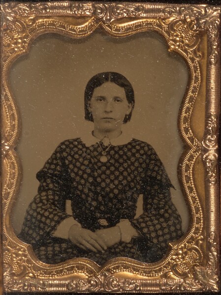 Unknown, [Young woman seated wearing a cameo and locket]
