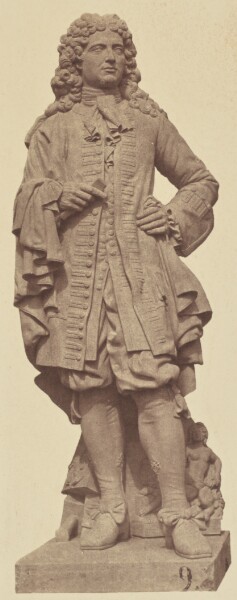 Édouard Baldus, ["Coustou", Statue by Augustin Courtet, Decoration of the Louvre, Paris]