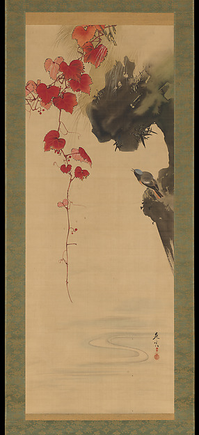 Shibata Zeshin, Leaves and Bird